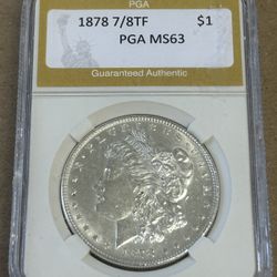1878 7/8TF Morgan Dollar PGA MS63