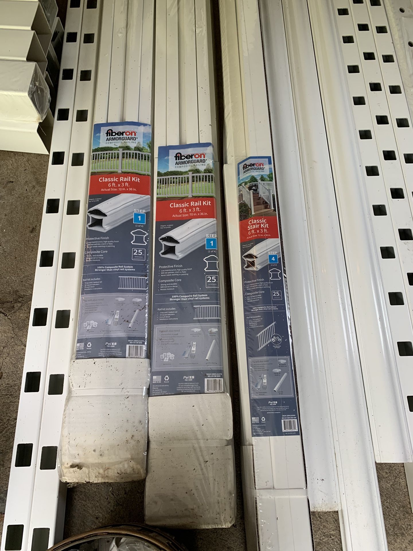 Assorted Composite Railings And Hardware
