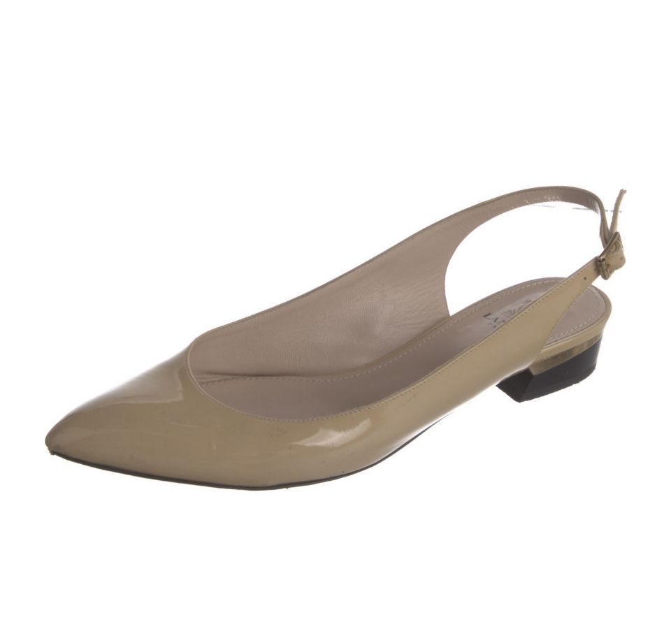 Lanvin leather sling backs size 9 euro 39 Lanvin Leather Slingback Flatsl