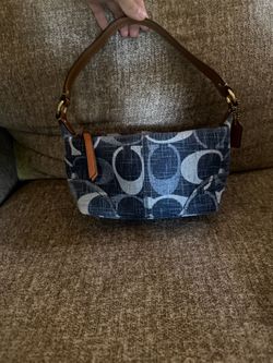 Coach denim shoulder bag