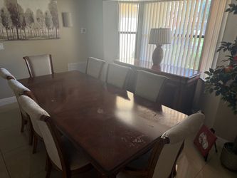 Dining room table and sideboard buffet