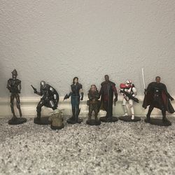 Set Of 8 Figurines From The Mandalorian 4 Inch PVC