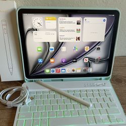 Apple iPad Air 11” M2 chip 128GB (2024 model / Gray) with keyboard and Pencil (100% battery) 