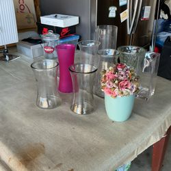Big collectible of unique tall vases $7 each