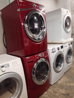 Mix and match front load washer and electric dryer set working perfectly with 4 months warranty