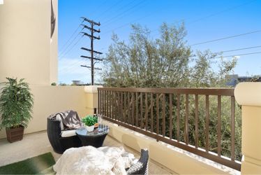 Black Wicker Outdoor Chair & Side Table Set — No Cushions