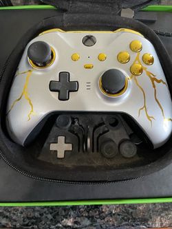 Xbox Elite Controller Custom Gold Lightning Edition