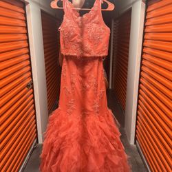 Coral Prom Dress Size 6