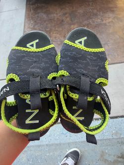 Nautica Kids Sandals Black Shark Print