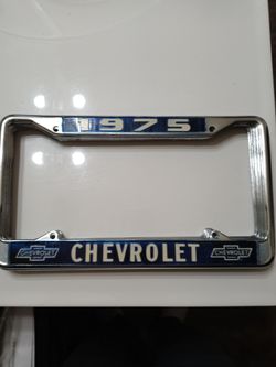 1975 Chevrolet License Plate Frames With Raised Lettering And Numbers
