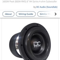 Dc Audio 8 Inch Sub 800 Watts