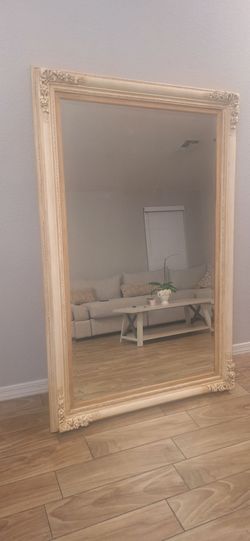 Large wood mirror