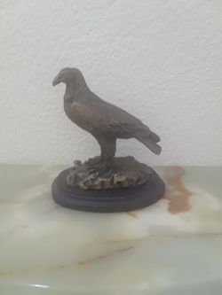 Bronze Eagle, Imported From Africa, 8 Inches High,  Displayed Only.