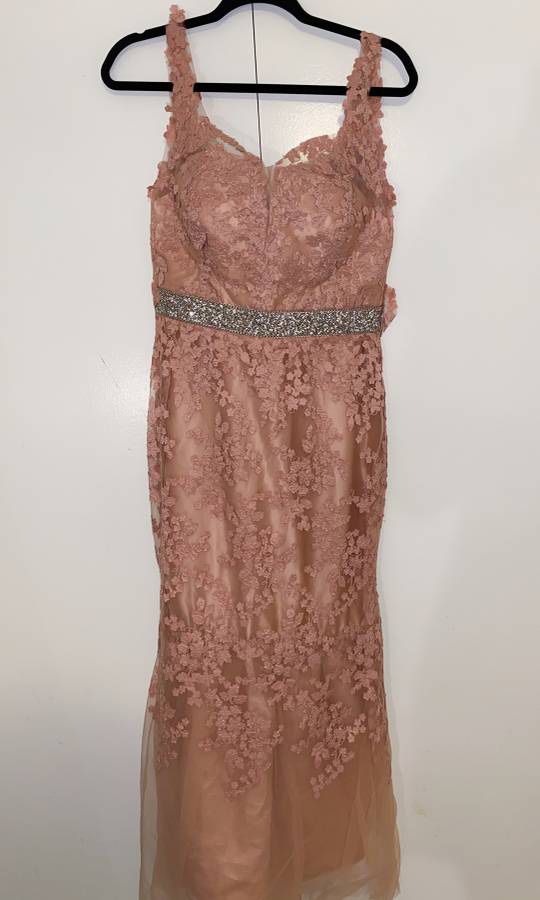 Pink Floral lace dress S/M (Custom Made and Never Worn)