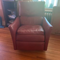 Red Leather Recliner 