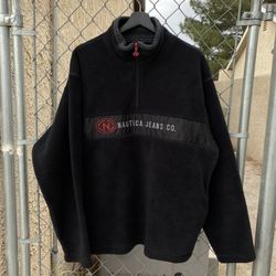 90s Nautica Competition 1/4 zip fleece jacket