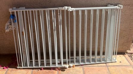 Dog gate with door