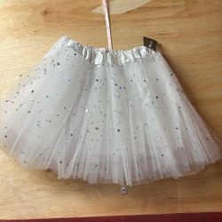 Qunbzou Kids Tutu. White Tulle Material Stars And Moon #onesizefitsmost