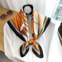 New style scarf for women, fashionable spring and autumn decorative neck protection for women, imitation silk scarf, temperament scarf