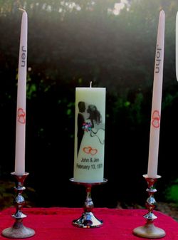 Personalized wedding candle