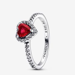 Elevated Red Heart Ring