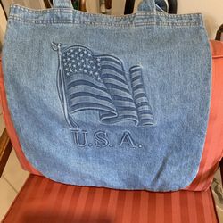 Denim Extra Large Tote Bag.  