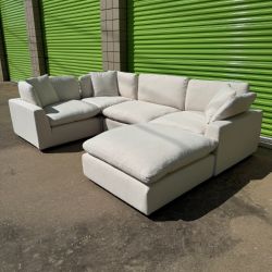 5-Piece OFF WHITE Modular Cloud Couch Sectional DELIVERY AVAILABLE