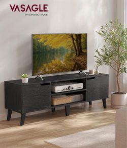 TV Stand for 65'' TV, Entertainment Center with Adjustable Shelf 58'' Media Console TV Table for Living Room, Mid-Century Modern Style TV Cabinet, Ebo