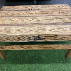 Outdoor Patio Table Burnt Wood