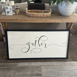 Gather Sign black and white