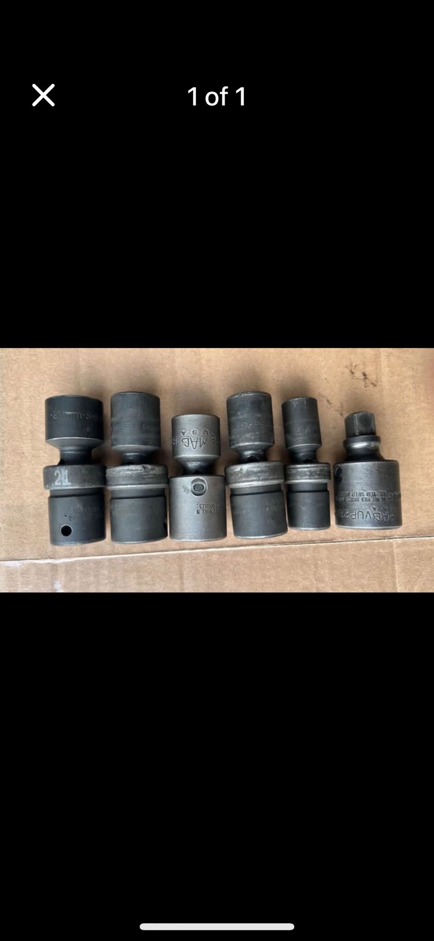 1/2” drive Snap-On, MAC, S&K, impact socket & universal set