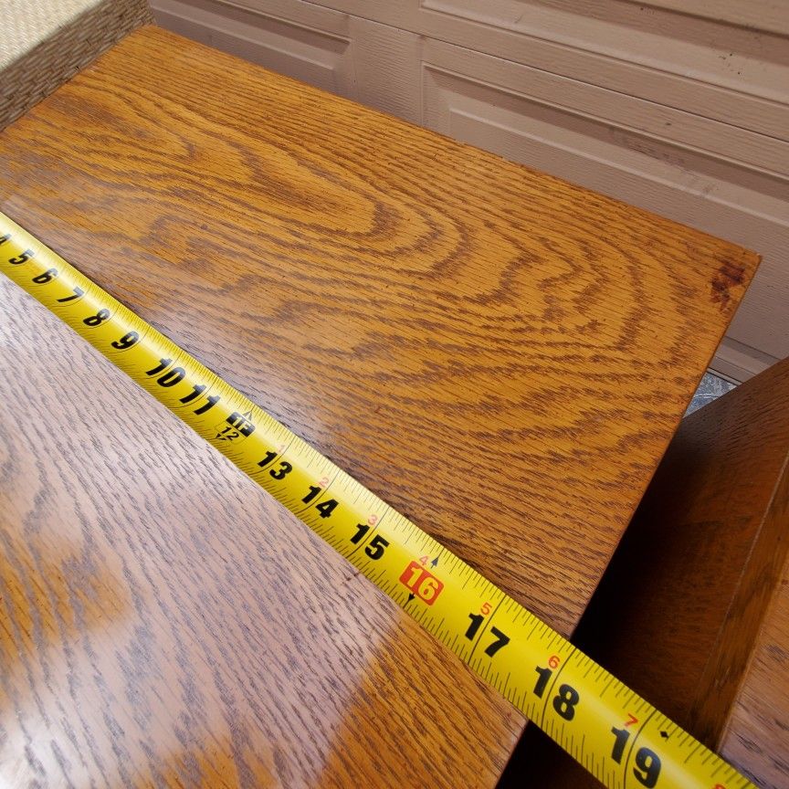 Modulus Morris Furniture Mid Century Modern Solid Wood 2 Meching End Tables/ Nighstands / Side Tables / 3 Drower Dressers Only $95 For Set.