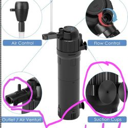 AquaMiracle Aquarium Filter True 3-Stage Filtration Fish Tank Filters HCF-713UV