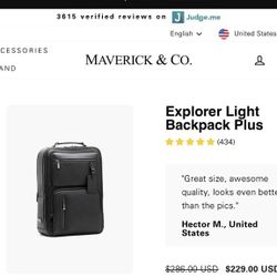 maverick & co explorer black bookbag 