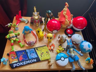 POKEMON collectible toys , ninja turtles and transformer