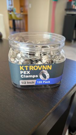 Brand New 120 Pack 1/2 Inch PEX Cinch Clamps Rings