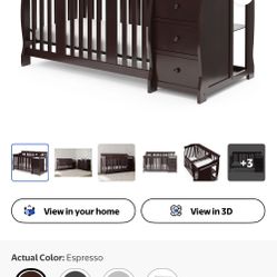 Baby Crib, Changing Table And Dresser
