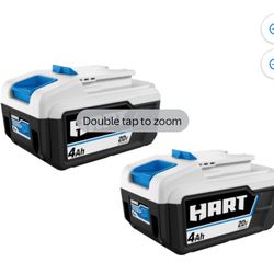 2-Pack HART 4h 20v Batteries 