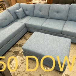 New Blue Sectional (Finance and Delivery)