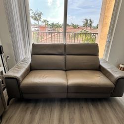 Pearson Gray Leather Sofa