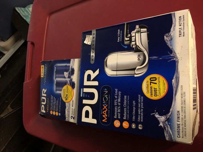 Pur water filtration system with 2 extra filters