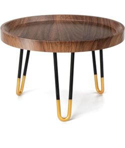 Plant Stand Indoor Outdoor, Mid Century Style Walnut Wood Color Plant Stand,Waterproof Design Modern Plant Table,Easily Assemble Come With Tools,Nice 