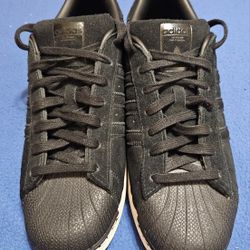 Used Adidas Superstar Core Black BZ0201 Shoes, Men's Size 12.5