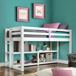 Twin Size Loft Bed With Desk NEW No Mattress New