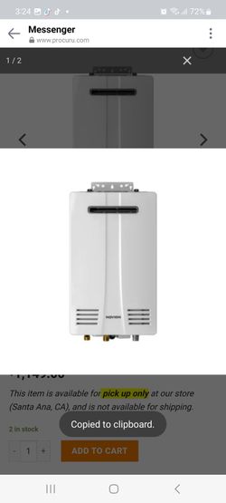 Navien NPN-199E, 9.5 GPM Non-Condensing Tankless Water Heater, Outdoor Only