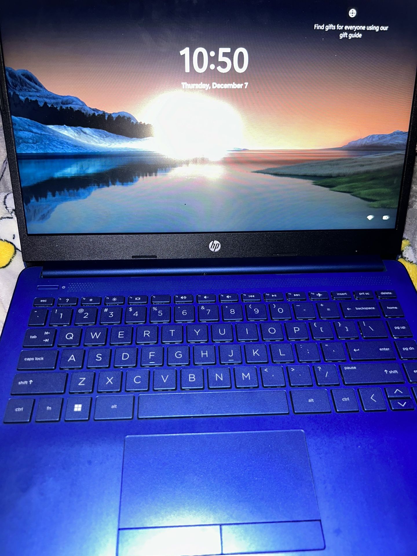 Blue HP Laptop Windows 