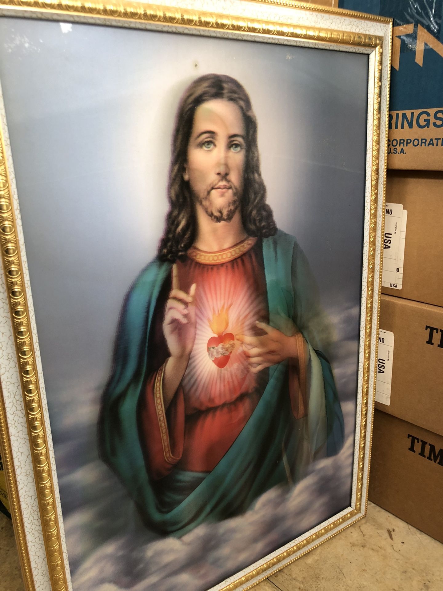 Jesus and Mary Hologram Picture