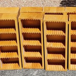 Napa Valley Box Co. Vintage Wood CD Storage Boxes Holds 36 Cds