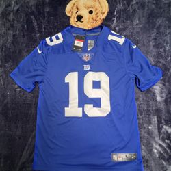 NIKE NEW YORK GIANTS ON FIELD JERSEY #19 GOLLADAY BLUE JERSEY MEN SIZE LARGE
