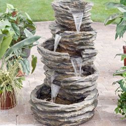 Waterfountain With Lights 